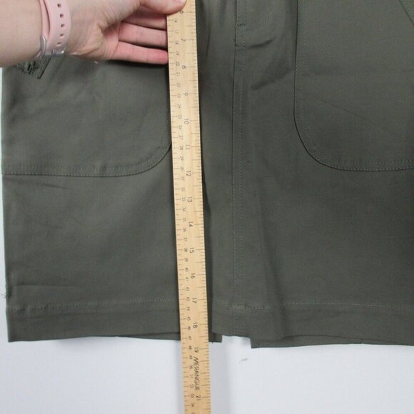 Club Monaco Laila Skirt Women Size 4 Military Olive Cargo Pockets Casual 252 - Picture 10 of 11